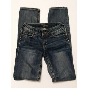 Silver Jeans Women's Size W24/L32 Lydia Straight Leg Skinny Med Wash Stretch